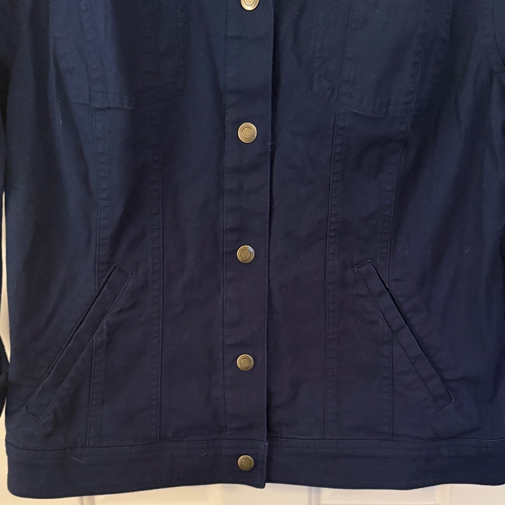 Christopher & Banks Dark Blue Jean Jacket - Picture 4 of 10